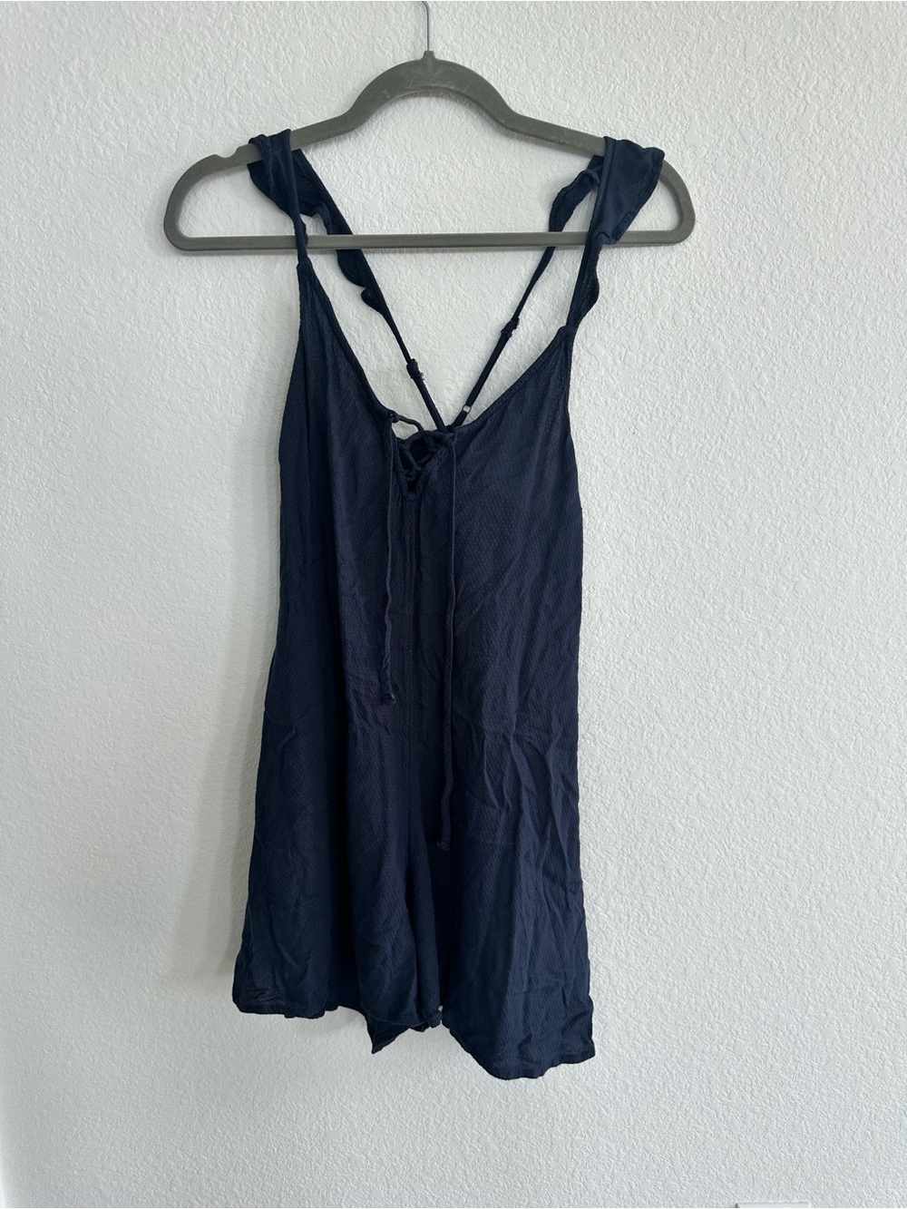 Roxy Navy Blue Sleeveless Tie-Front Sundress